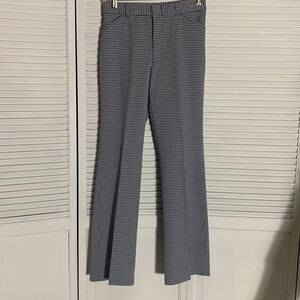 Vintage 60’s 70’s Black Gray Gingham Flare Trousers Small‎